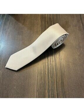 Men’s Cream Skinny Tie Formal Wedding Business Necktie 58" length 2.5" width